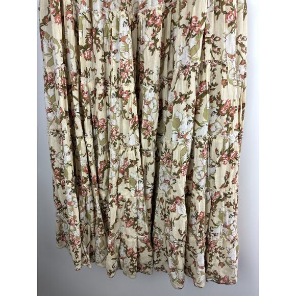 Ralph Lauren Denim & Supply Floral Tiered Maxi Skirt Medium Boho Cottagecore - Picture 12 of 16